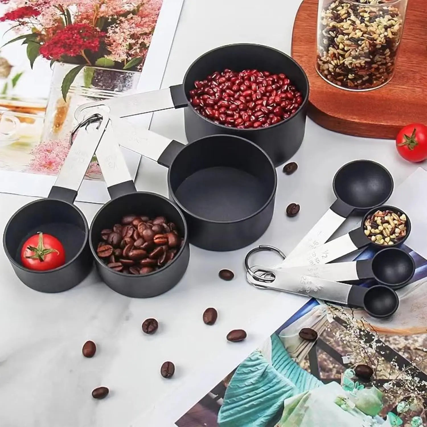 HADD BlackMeasure Cup & Spoon Set — Precision Baking Every Time HADD