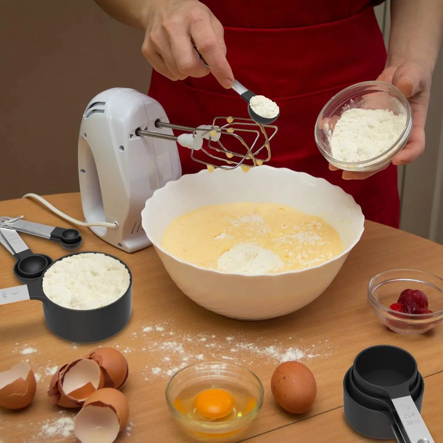 HADD BlackMeasure Cup & Spoon Set — Precision Baking Every Time HADD