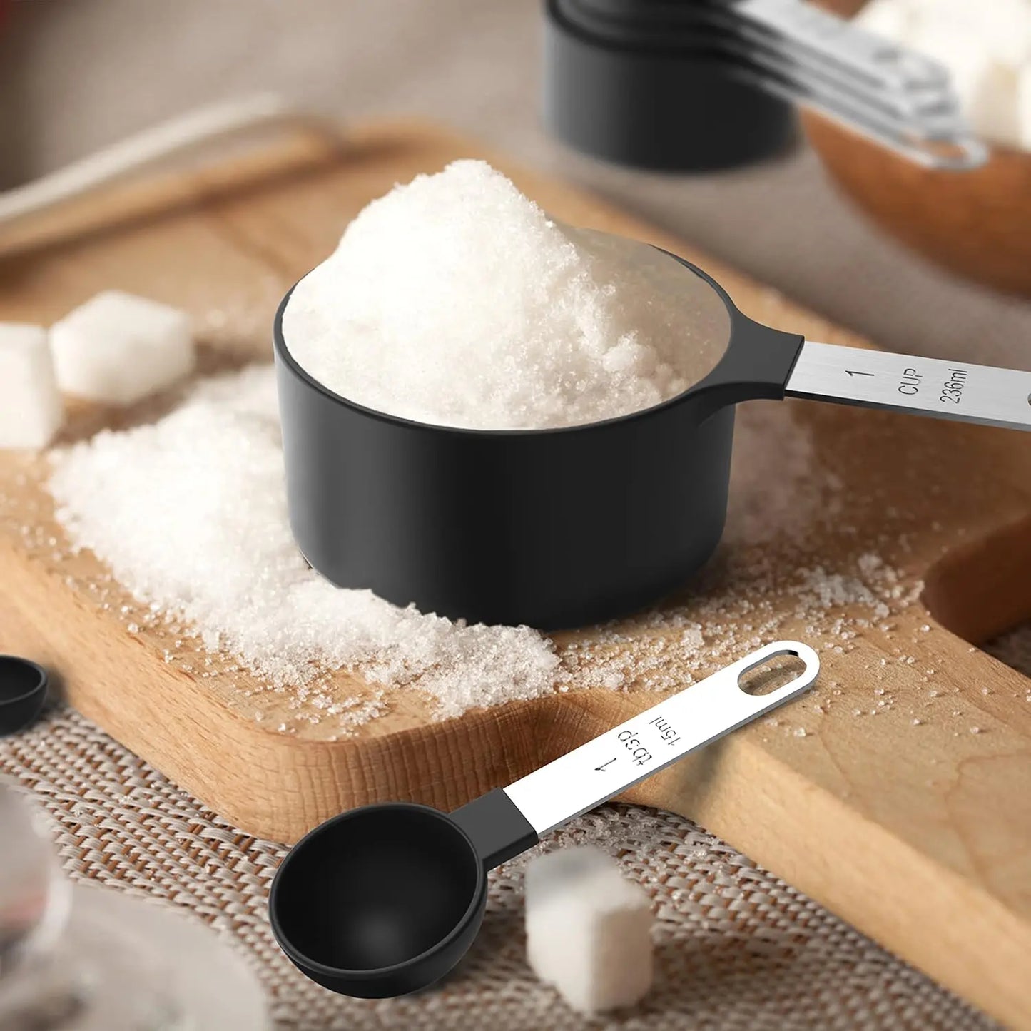 HADD BlackMeasure Cup & Spoon Set — Precision Baking Every Time HADD