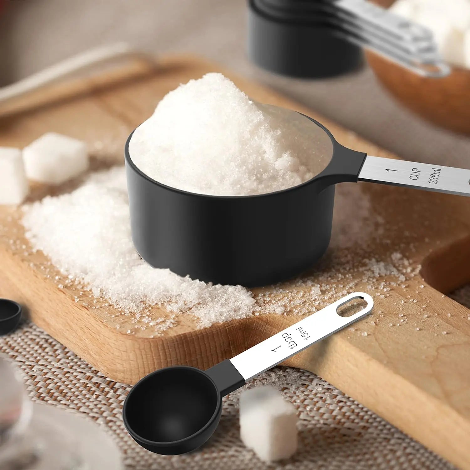 HADD BlackMeasure Cup & Spoon Set — Precision Baking Every Time HADD
