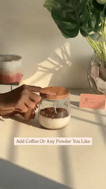 HADD BrewGlass Self-Stirring Mug — Effortless Mixing, Zero Spoon HADD