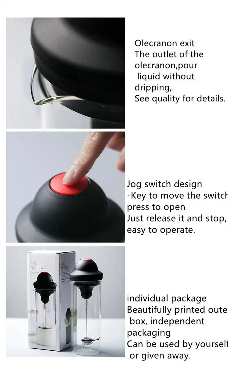 HADD FoamCraft Pro — Glass & Steel Electric Milk Frother - HADD