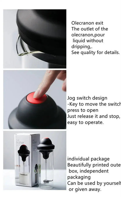 HADD FoamCraft Pro — Glass & Steel Electric Milk Frother - HADD