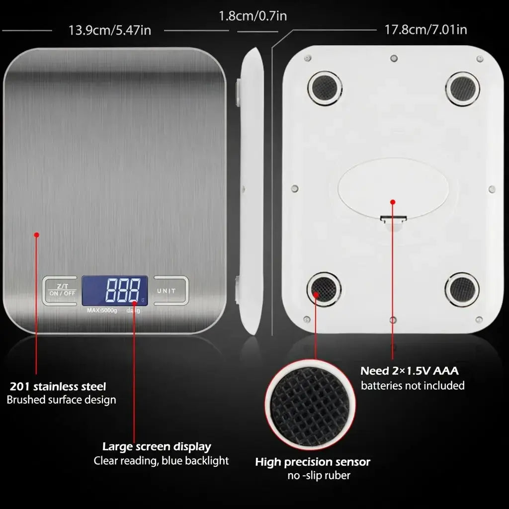 HADD ProWeigh Kitchen Scale — Precise to 1g, Up to 5KG - HADD