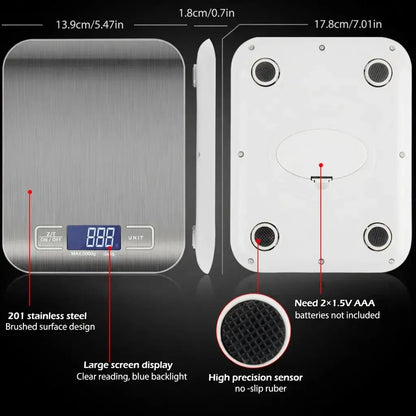 HADD ProWeigh Kitchen Scale — Precise to 1g, Up to 5KG - HADD