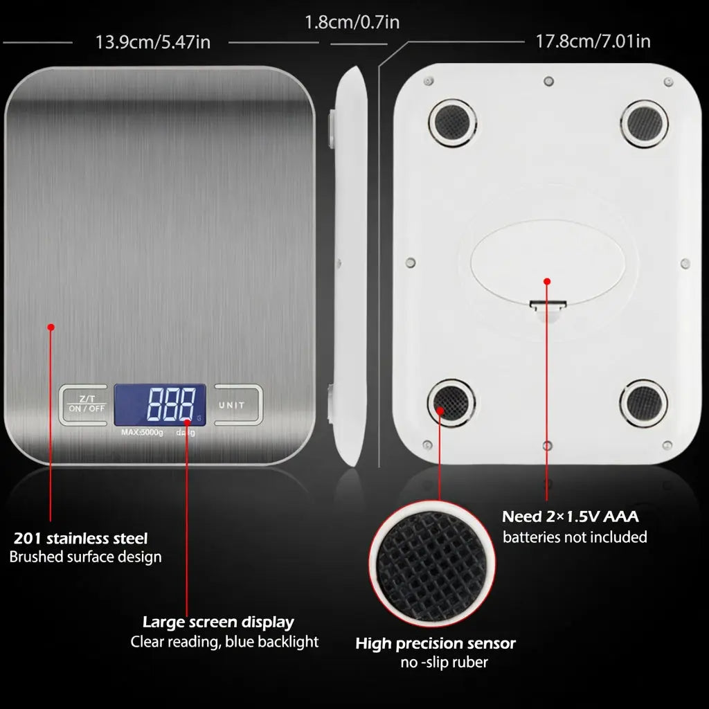 HADD ProWeigh Kitchen Scale — Precise to 1g, Up to 5KG HADD