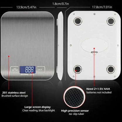 HADD ProWeigh Kitchen Scale — Precise to 1g, Up to 5KG HADD