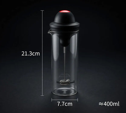 HADD FoamCraft Pro — Glass & Steel Electric Milk Frother HADD